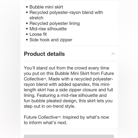 Women's Bubble Mini Skirt - Future
Collective Charcoal Gray new - Picture 5 of 6